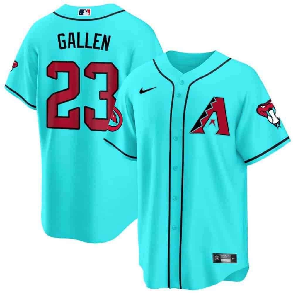 Men Arizona Diamondback #23 Gallen Light Blue 2024 Nike Cool Base MLB Jersey->arizona diamondback->MLB Jersey